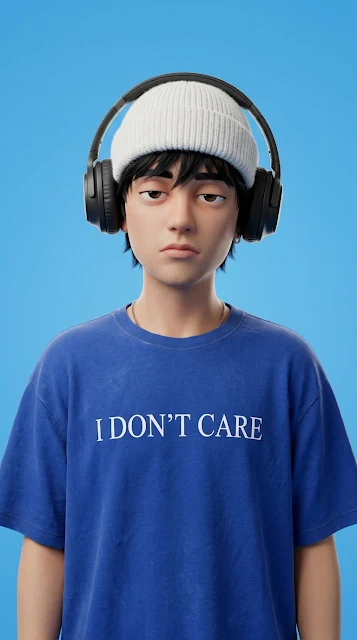 3D Boy Character with White Beanie and Headphones - Free 4K & 8K mobile Wallpaper