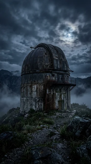 Abandoned Observatory Night Fog Moonlight Wallpaper - Free 4K & 8K mobile Wallpaper