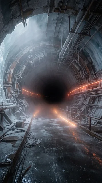 Abandoned Subterranean Particle Accelerator Arctic Ice Wallpaper - Free 4K & 8K mobile Wallpaper