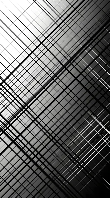 Abstract Black and White Diagonal Lattice Pattern with Lighting Gradient - Free mobile Wallpaper