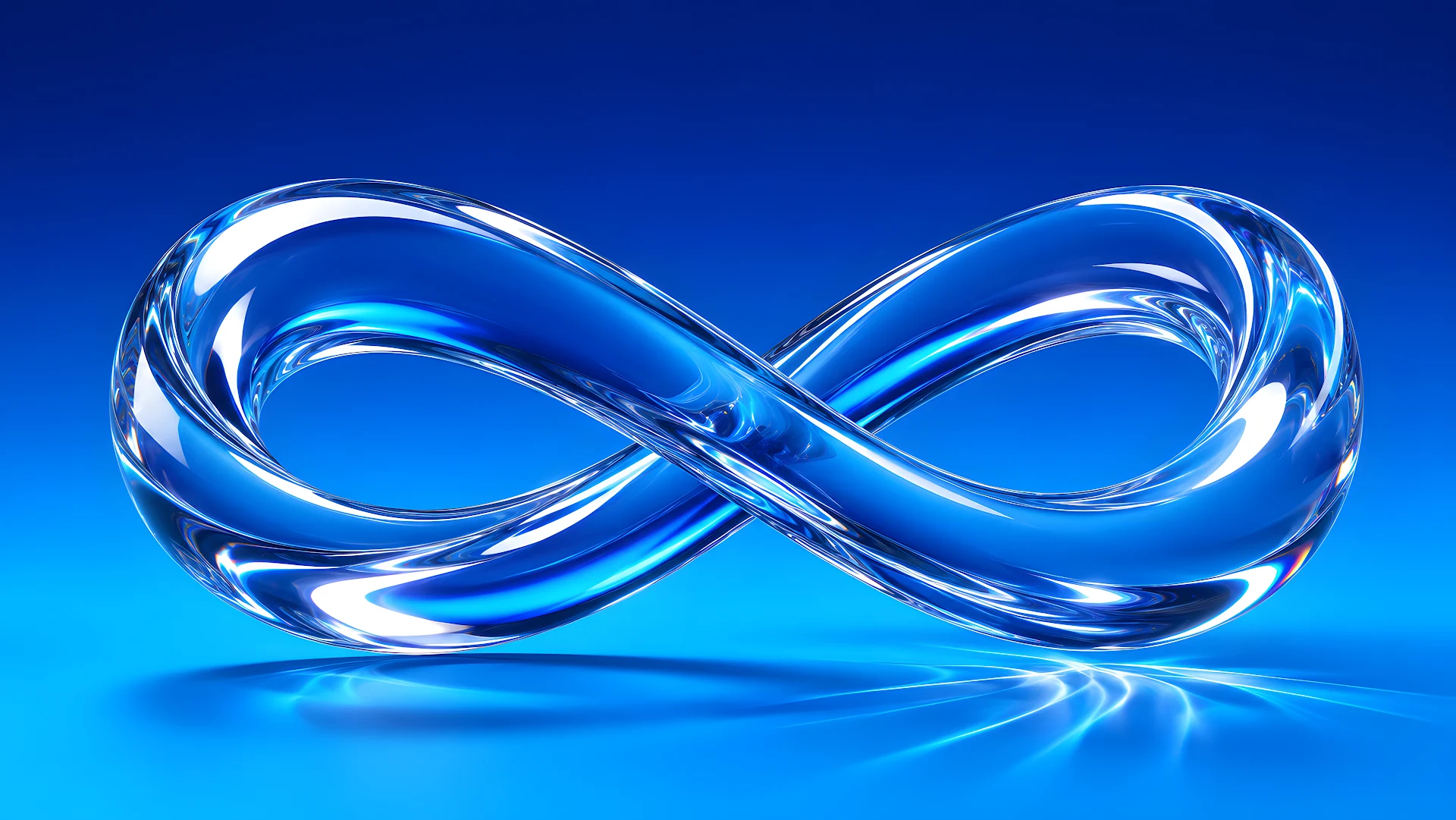Abstract Clear Glass Twisted Helix Fluid Loop Background - Free 4K desktop Wallpaper