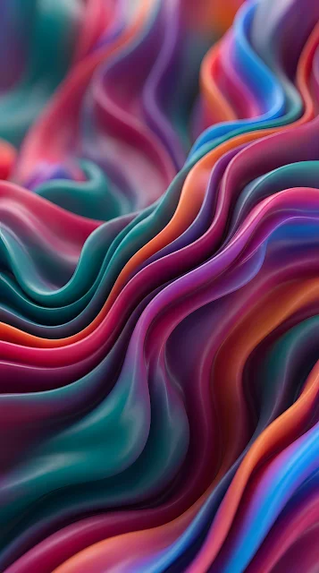 Abstract Colorful Fluid Flowing Waves Background Texture - Free mobile Wallpaper