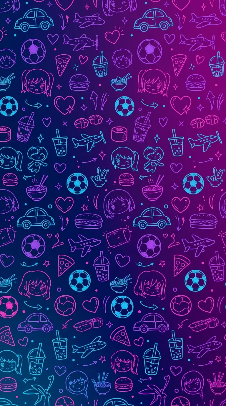 Download Abstract Colorful Seamless Doodle Pattern on Dark Blue Wallpaper in 4K UHD Abstract Colorful Seamless Doodle Pattern on Dark Blue - Free 8K and 4K mobile Wallpaper Background
