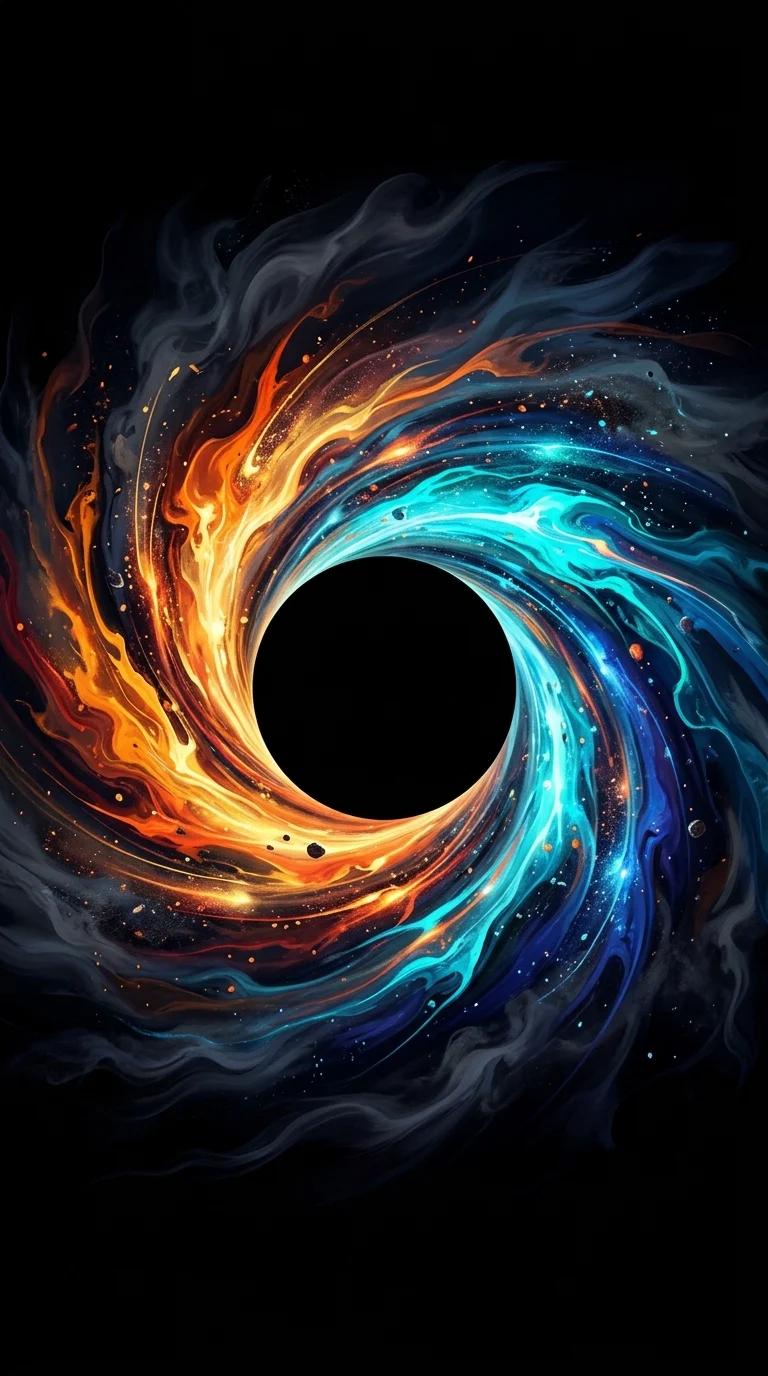 Download Abstract Cosmic Colorful Fluid Swirl Portal on Black Wallpaper Wallpaper in 4K UHD Abstract Cosmic Colorful Fluid Swirl Portal on Black Wallpaper - Free 8K and 4K mobile Wallpaper Background