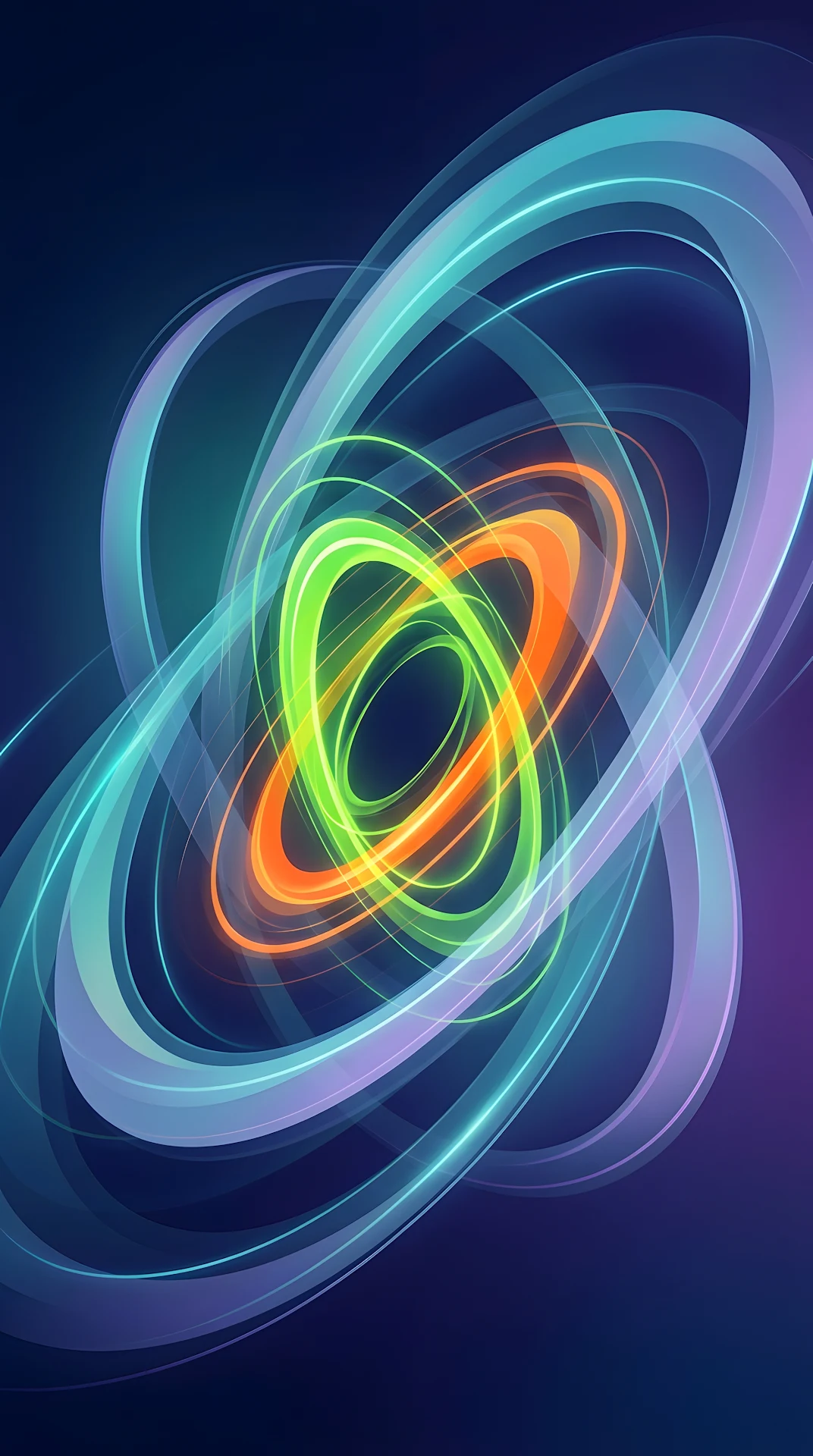 Abstract Digital Artwork with Dynamic Elliptical Forms and Gradients - Free 4K mobile Wallpaper