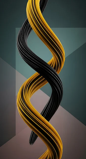 Abstract Fluid Marble Texture in Purple and Gold - Free mobile Wallpaper