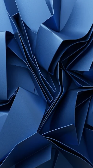 Abstract Folds of Anodized Cobalt Blue Aluminum - Free 4K & 8K mobile Wallpaper