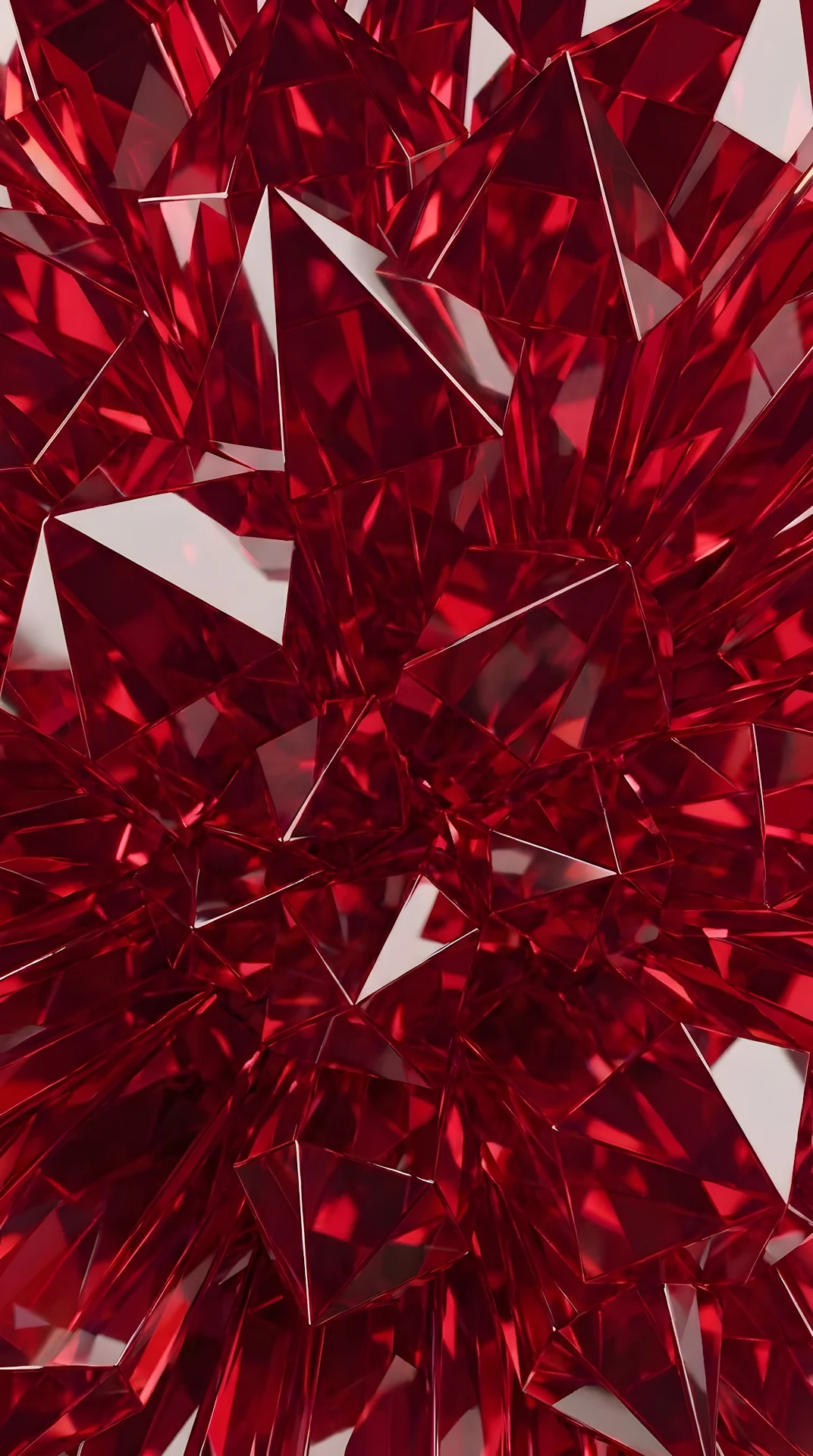Abstract Geometric Pattern of Dark Red Crystals - Free 4K mobile Wallpaper