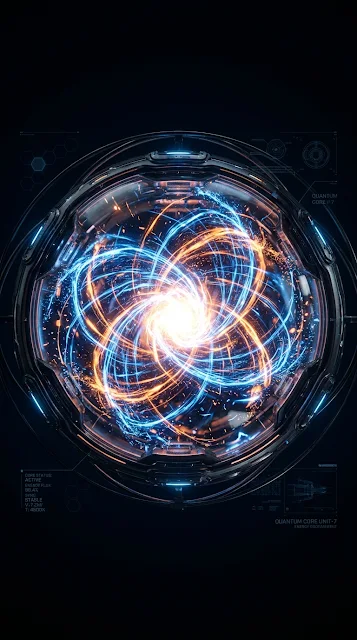 Abstract Glowing Energy Sphere with Entangled Light Filaments - Free 4K & 8K mobile Wallpaper