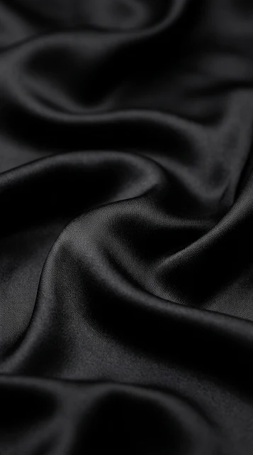 Abstract High-Fashion Black Silk Fabric Ripples - Free 4K & 8K mobile Wallpaper