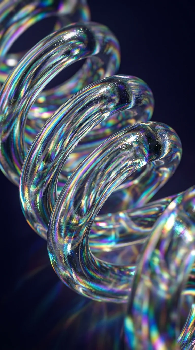 Download Abstract Iridescent Glass Spiral with Rainbow Light Refraction Wallpaper in 4K UHD Abstract Iridescent Glass Spiral with Rainbow Light Refraction - Free 8K and 4K mobile Wallpaper Background