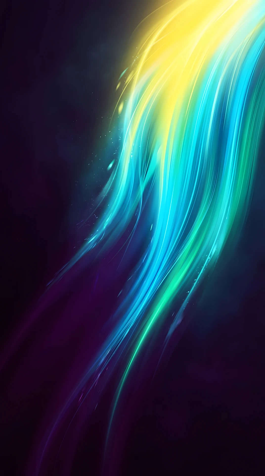 Abstract Luminous Gradient Cascade from Dark Aubergine to Yellow - Free 4K mobile Wallpaper