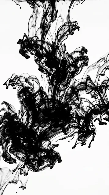 Abstract Macro Photography of Black Ink in Clear Water - Free 4K & 8K mobile Wallpaper
