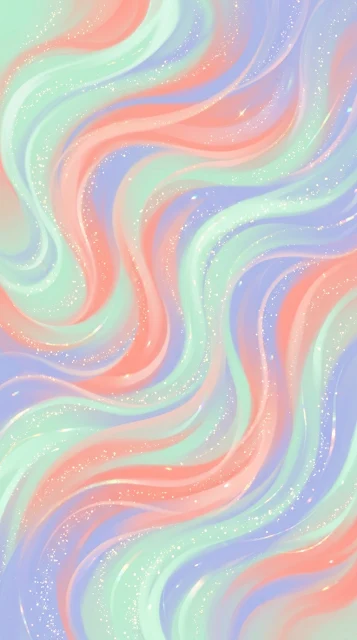 Abstract Pastel Ribbon Pattern with Shimmering Details - Free 4K & 8K mobile Wallpaper