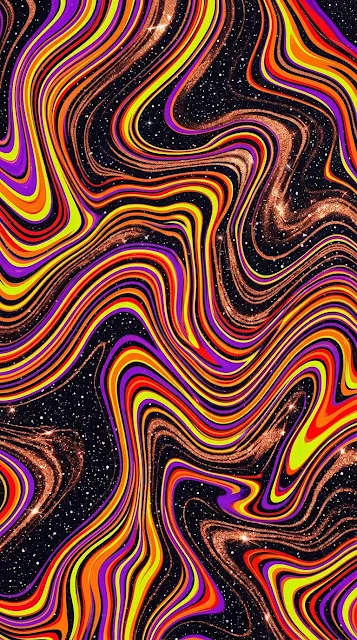 Abstract Psychedelic Wave Patterns with Metallic Copper Texture - Free 4K & 8K mobile Wallpaper