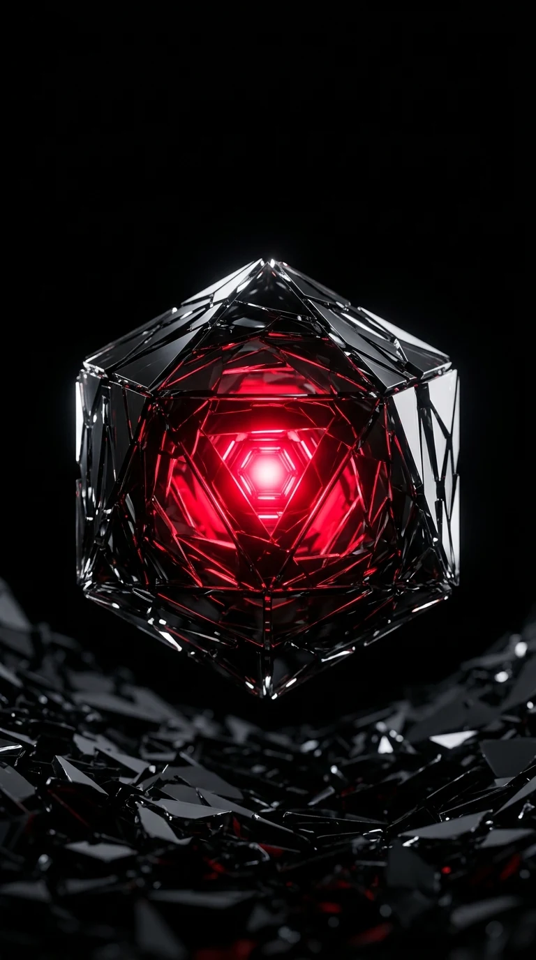 Download Abstract Shattered Obsidian Crystal Die Red LED Core Wallpaper Wallpaper in 4K UHD Abstract Shattered Obsidian Crystal Die Red LED Core Wallpaper - Free 8K and 4K mobile Wallpaper Background