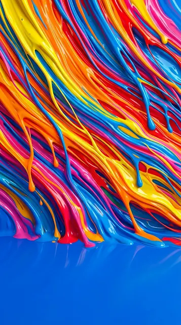 Abstract Swirling Colorful Paint Dripping Trails Wallpaper - Free 4K & 8K mobile Wallpaper