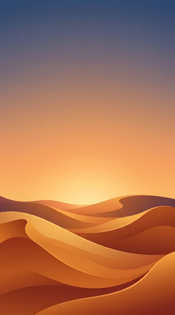 Abstract Warm Desert Landscape Gradient Vector - Free mobile Wallpaper