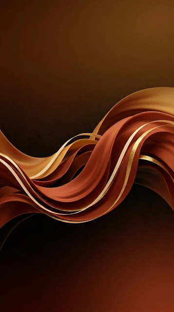Abstract Warm Terracotta Sienna Ochre Swirling Mobile Wallpaper - Free 4K & 8K mobile Wallpaper