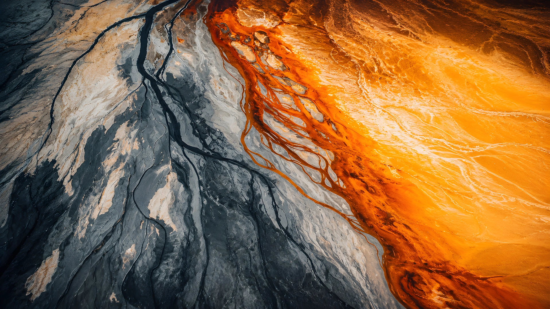 Download Aerial Volcanic River Mineral Stream 4K Wallpaper in 4K UHD Aerial Volcanic River Mineral Stream 4K - Free 8K and 4K desktop Wallpaper Background