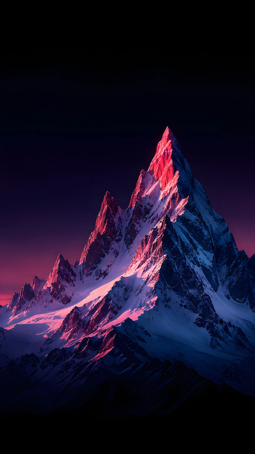 Alpenglow Mountain Summit OLED Mobile Wallpaper - Free 4K mobile Wallpaper