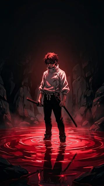 Anime Warrior Okkotsu Yuta Crimson Water Jujutsu Wallpaper - Free 4K & 8K mobile Wallpaper