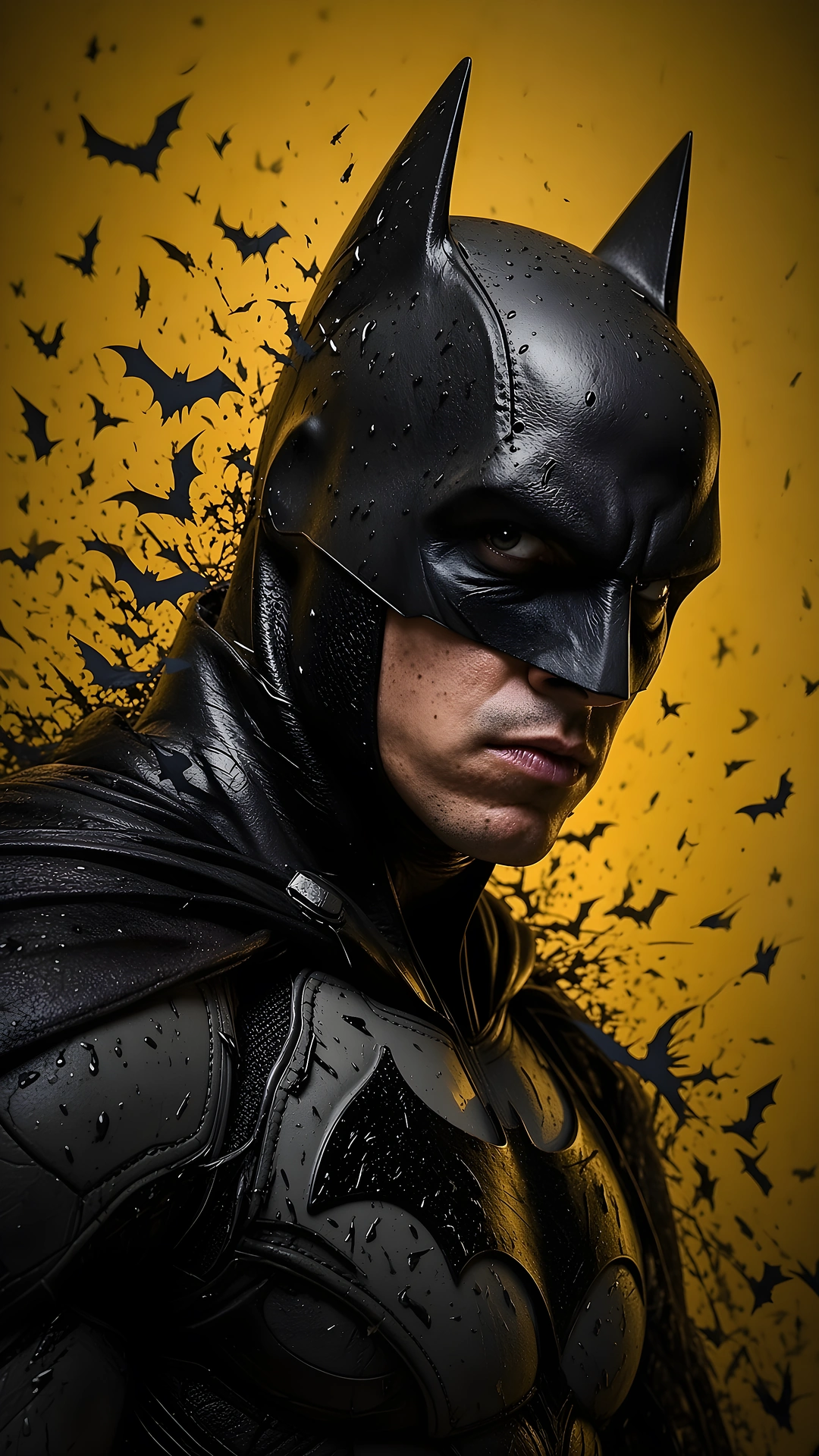 Download Batman Mask Yellow Silhouette 4K 4K Wallpaper Batman Mask Yellow Silhouette 4K - Free 4K mobile Wallpaper