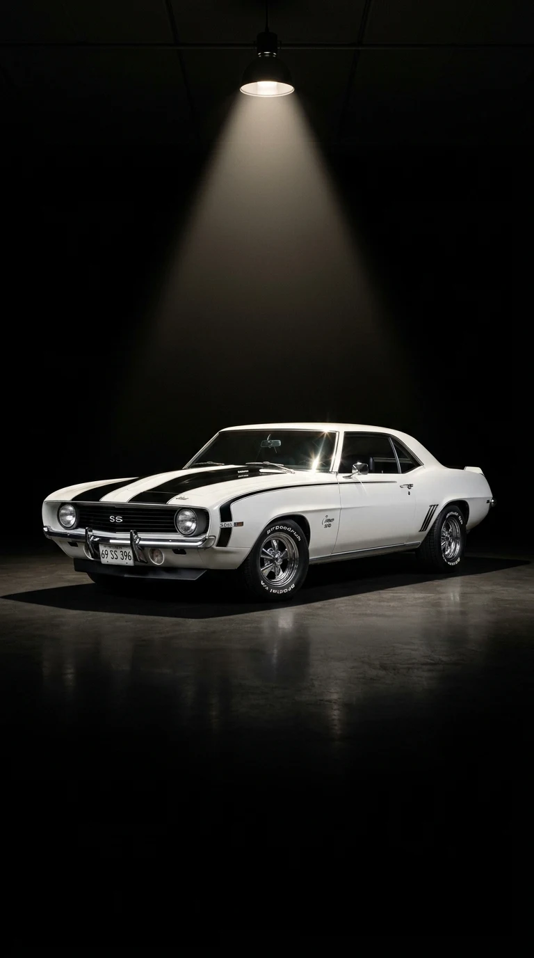 Download Classic White Chevy Camaro Spotlight AMOLED Mobile Wallpaper Wallpaper in 4K UHD Classic White Chevy Camaro Spotlight AMOLED Mobile Wallpaper - Free 8K and 4K mobile Wallpaper Background