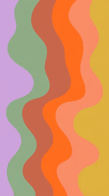 Colorful Vertical Wavy Liquid Stripes Retro Mobile Wallpaper - Free 4K & 8K mobile Wallpaper