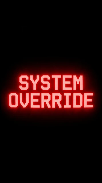 Cyberpunk Neon Red System Override Terminal Background - Free 4K & 8K mobile Wallpaper