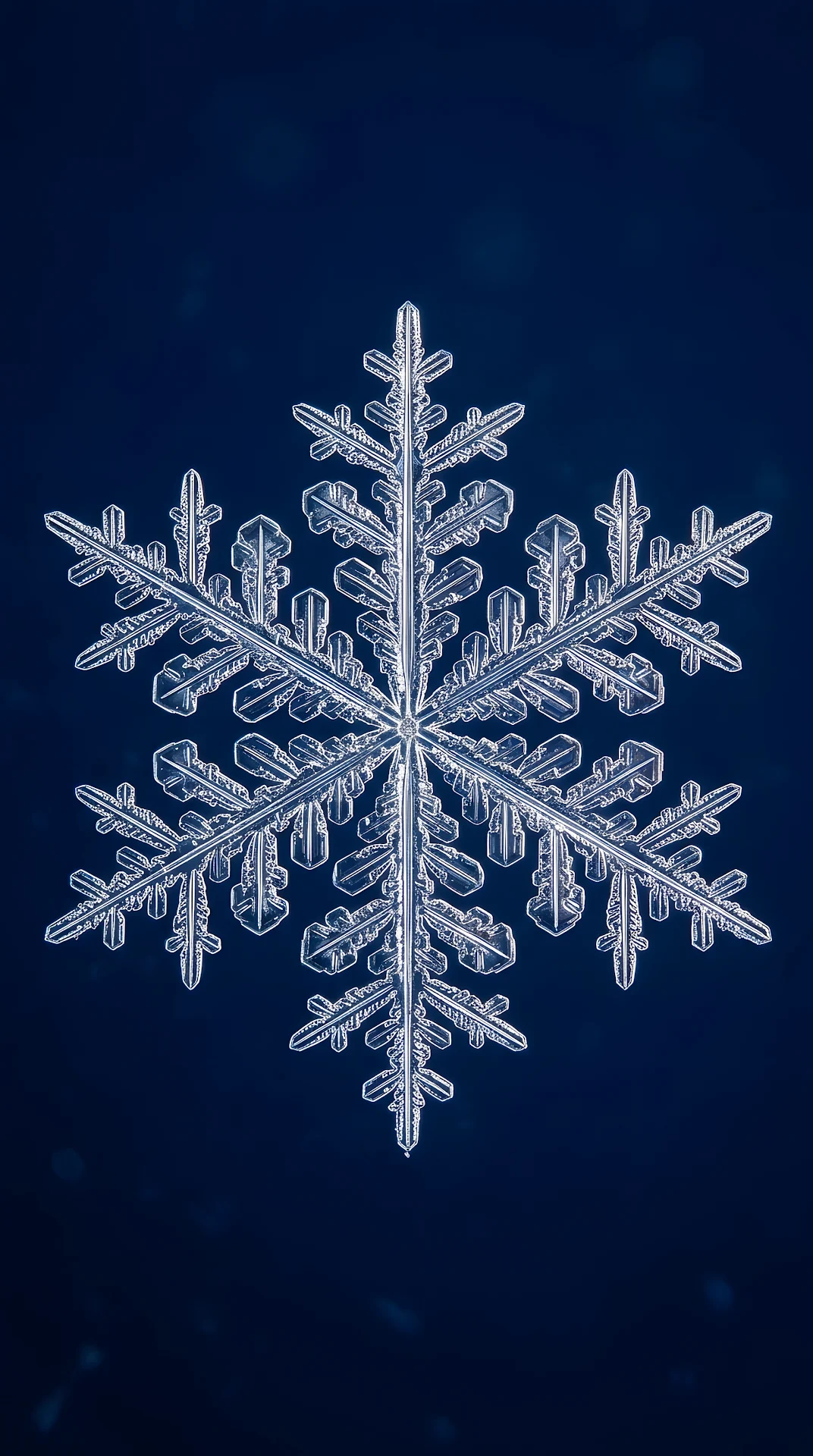 Detailed Macro Photograph Of A Single Snowflake - Free 4K mobile Wallpaper