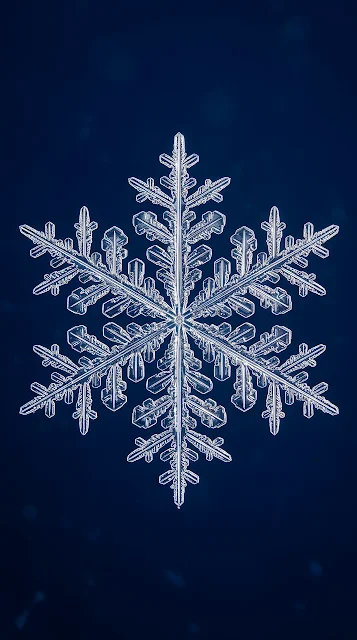 Detailed Macro Photograph Of A Single Snowflake - Free mobile Wallpaper
