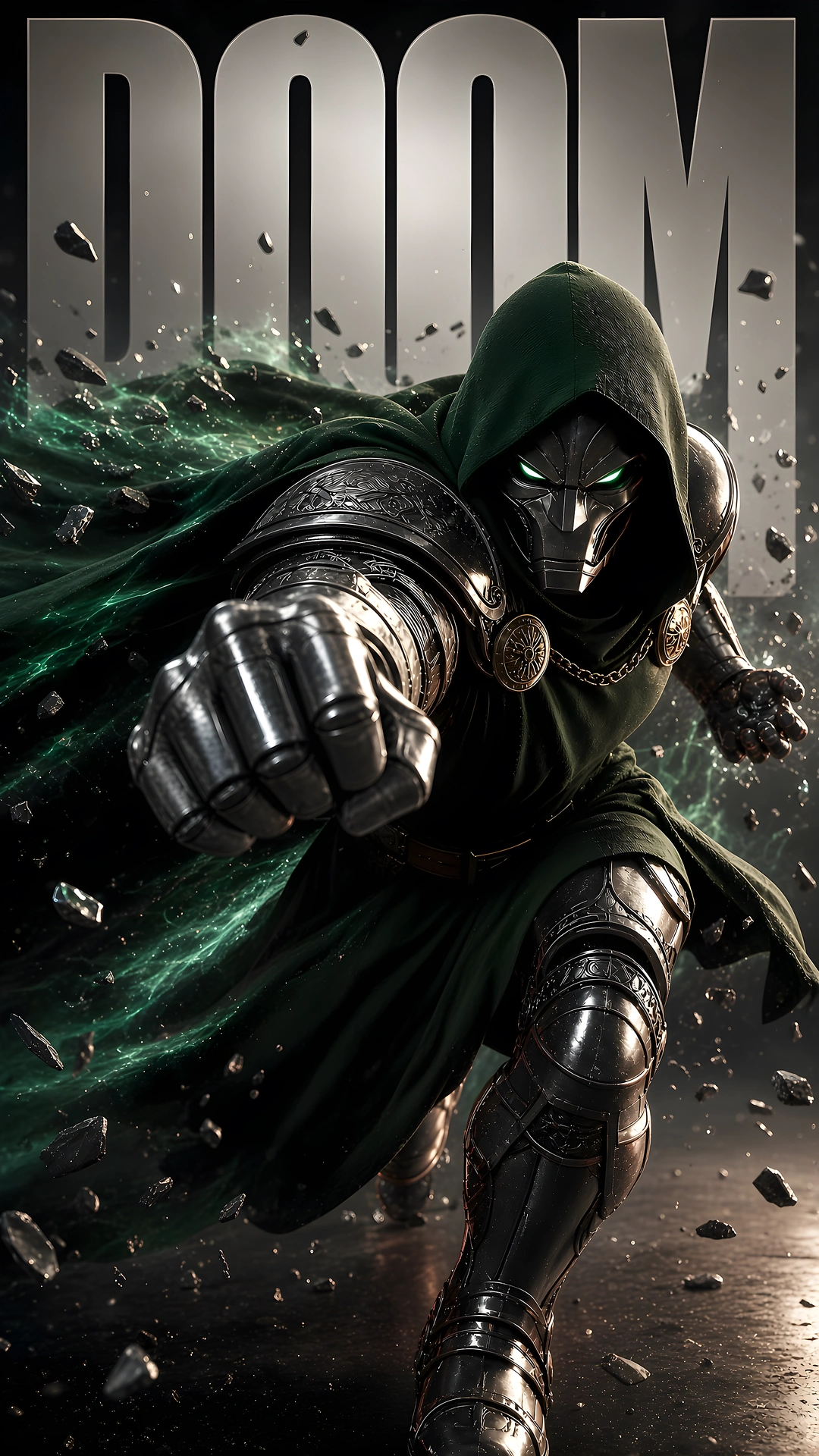 Doctor Doom Armored Punch Action 4K - Free 4K mobile Wallpaper