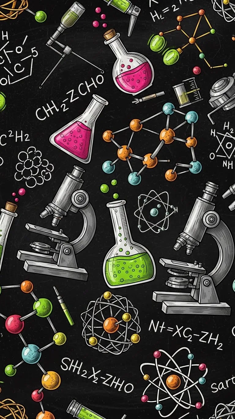 Download Doodle Pattern of Science and Chemistry Elements 4K Wallpaper Doodle Pattern of Science and Chemistry Elements - Free 4K mobile Wallpaper