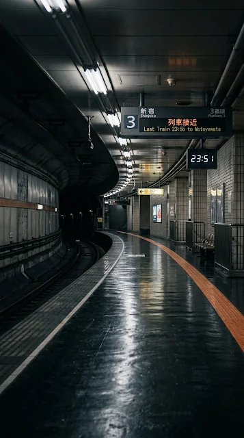 Empty Tokyo Subway Platform Last Train Hour Wallpaper - Free 4K & 8K mobile Wallpaper