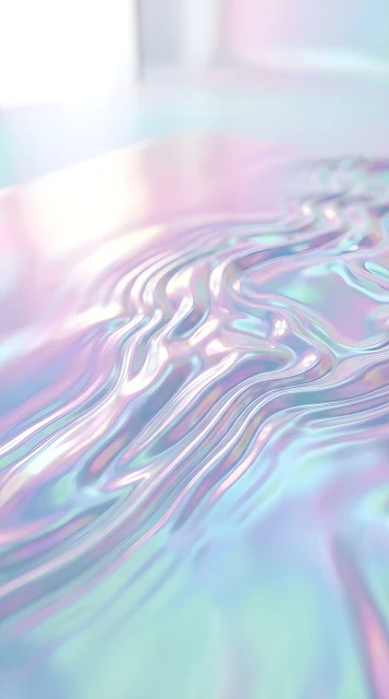 Ethereal Pastel Holographic Iridescent Foil Background - Free mobile Wallpaper