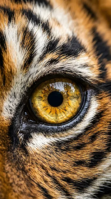 Extreme Close-Up Macro Shot Of A Tiger's Eye - Free mobile Wallpaper