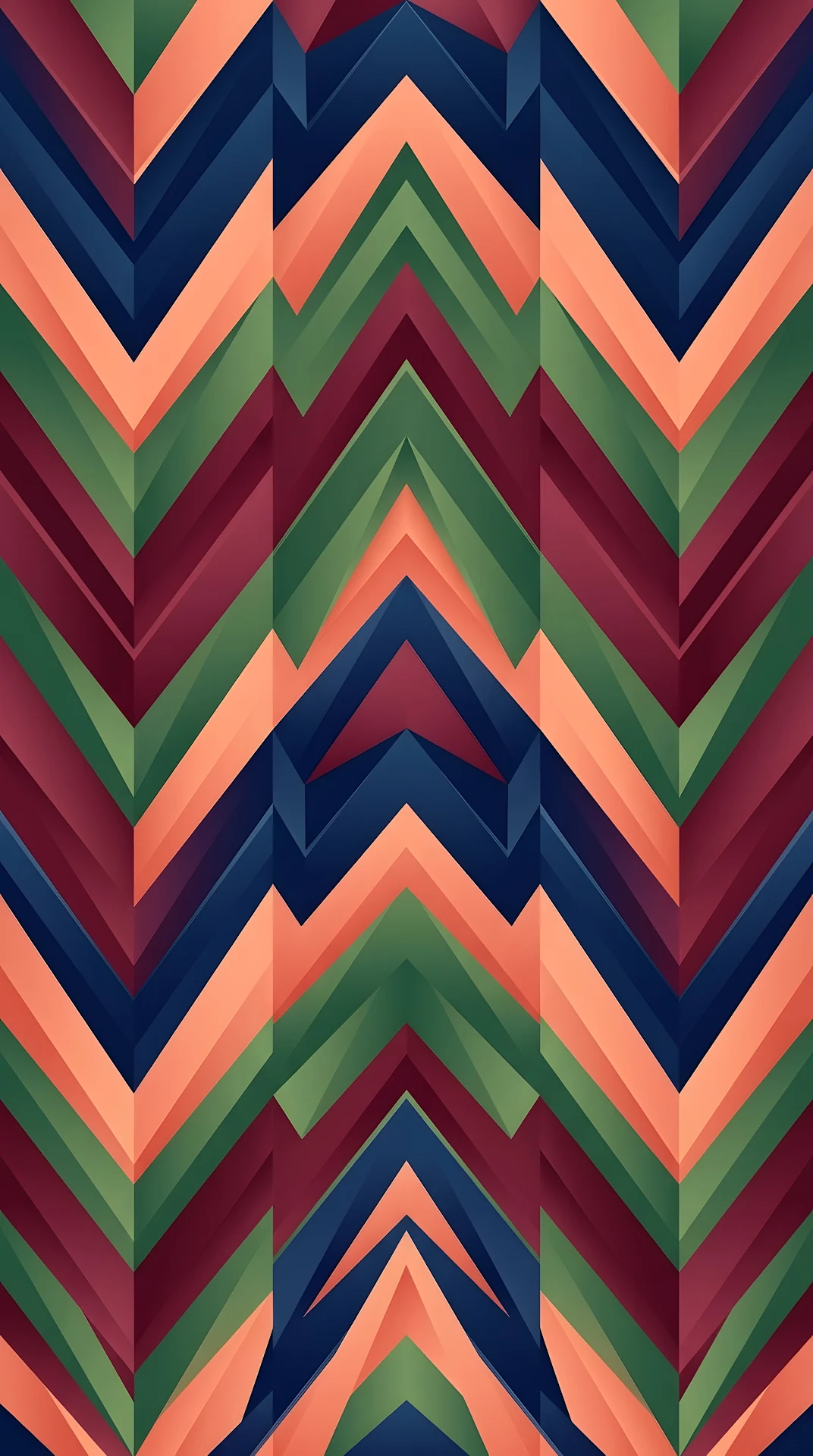 Geometric Abstract Zigzag Pattern in Navy and Peach - Free 4K mobile Wallpaper