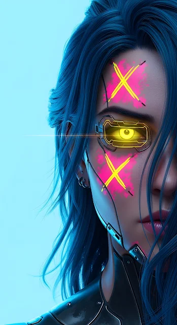 Glowing Digital Circuitry and Data Streams - Free mobile Wallpaper
