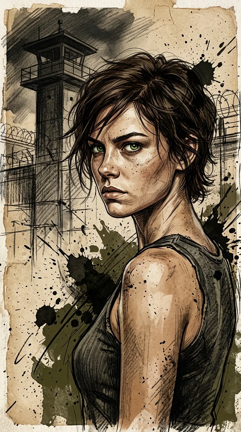 Download Grunge Portrait Illustration of Maggie Greene in Earthy Tones Wallpaper in 4K UHD Grunge Portrait Illustration of Maggie Greene in Earthy Tones - Free 8K and 4K mobile Wallpaper Background