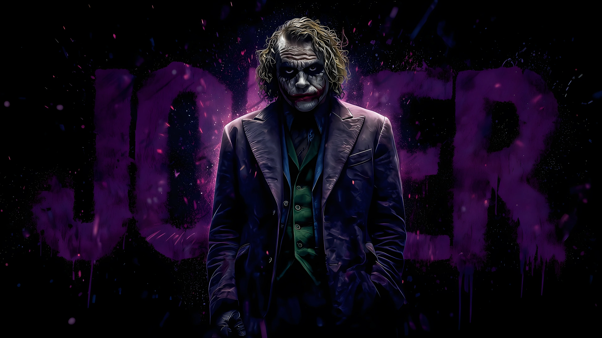 Download The Joker Dark Knight Purple Typography 4K Wallpaper in 4K UHD The Joker Dark Knight Purple Typography 4K - Free 8K and 4K desktop Wallpaper Background