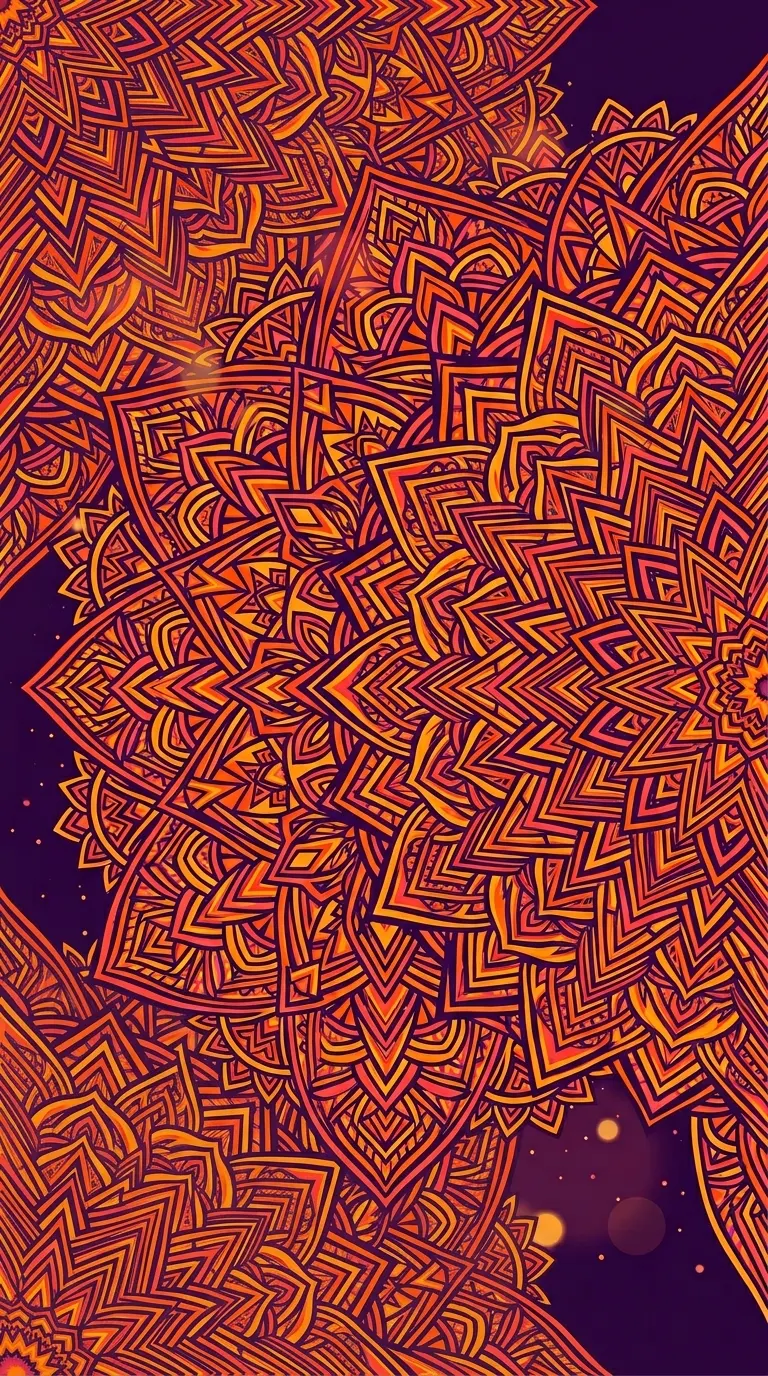 Download Intricate Purple and Orange Mandala Pattern Background Wallpaper in 4K UHD Intricate Purple and Orange Mandala Pattern Background - Free 8K and 4K mobile Wallpaper Background