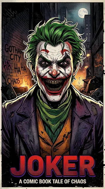 The Joker Comic Book Tale of Chaos - Free mobile Wallpaper
