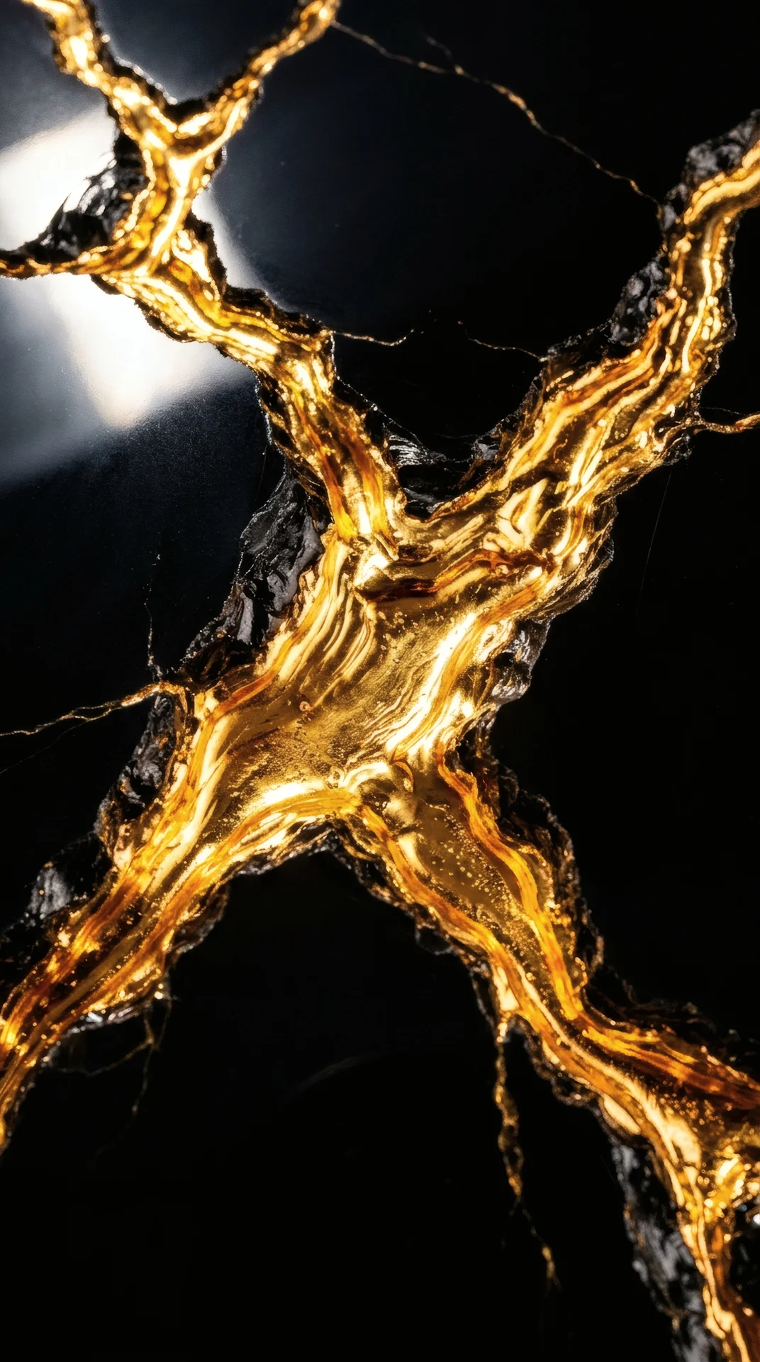 Liquid Gold Veins in Black Marble Texture HDR AMOLED 4K Wallpaper - Free 4K mobile Wallpaper