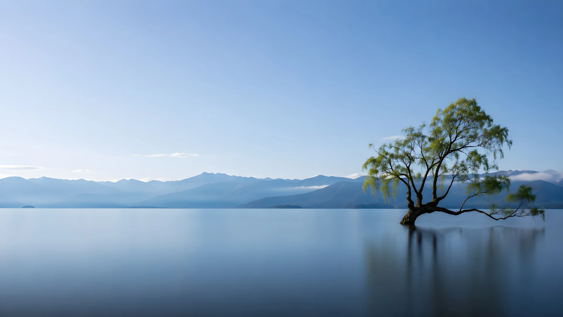 Lone Tree of Lake Wanaka Desktop Background - Free 4K desktop Wallpaper