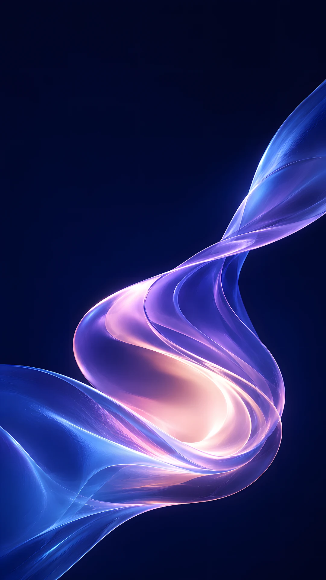 Luminous Lavender Ribbon Sweeps Through Deep Blue - Free 4K mobile Wallpaper