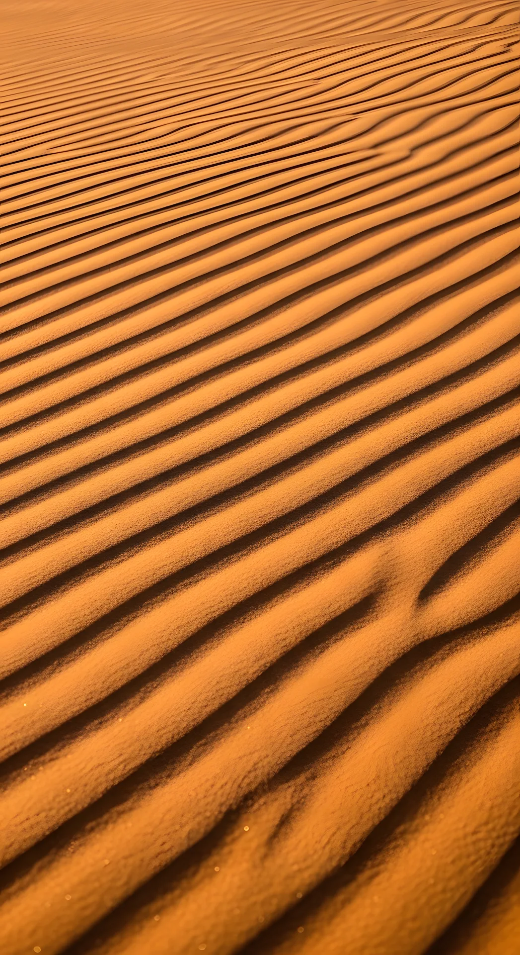 Macro Photography of Wavy Orange Sand Dune Textures - Free 4K mobile Wallpaper