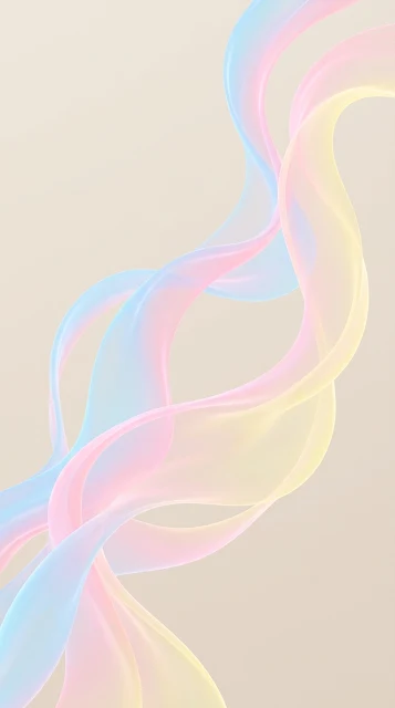 Minimalist Abstract Fluid Ribbon Structures in Pastel Tones - Free 4K & 8K mobile Wallpaper