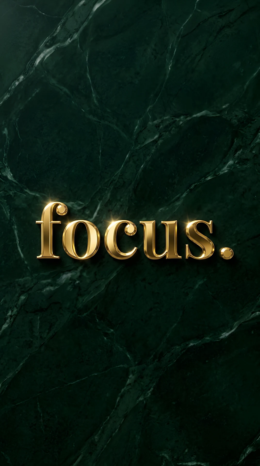 Minimalist Luxury Dark Green Marble Focus Typography Wallpaper - Free 4K mobile Wallpaper