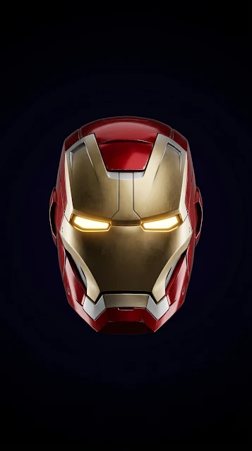 Minimalist Metallic Red and Gold Hero Faceplate Wallpaper - Free 4K & 8K mobile Wallpaper